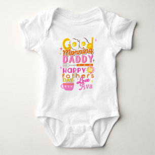 Body Première Fête des pères Baby Girl Retro Chemise