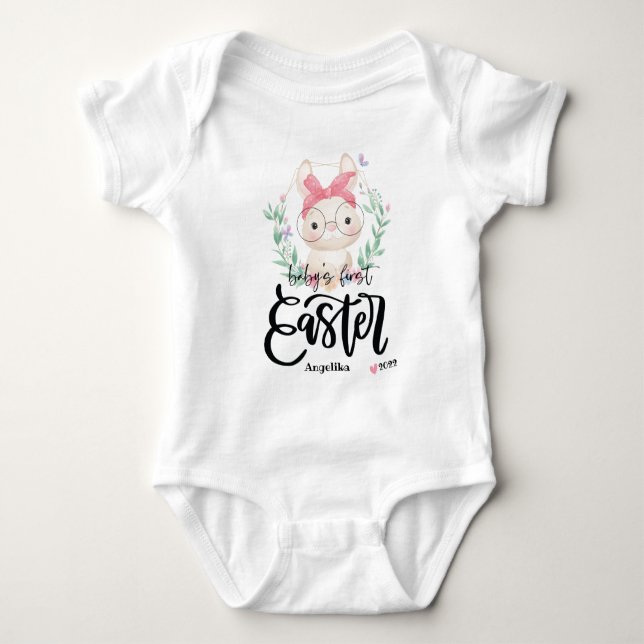 Body Première Pâques de Bébé Fille (Devant)