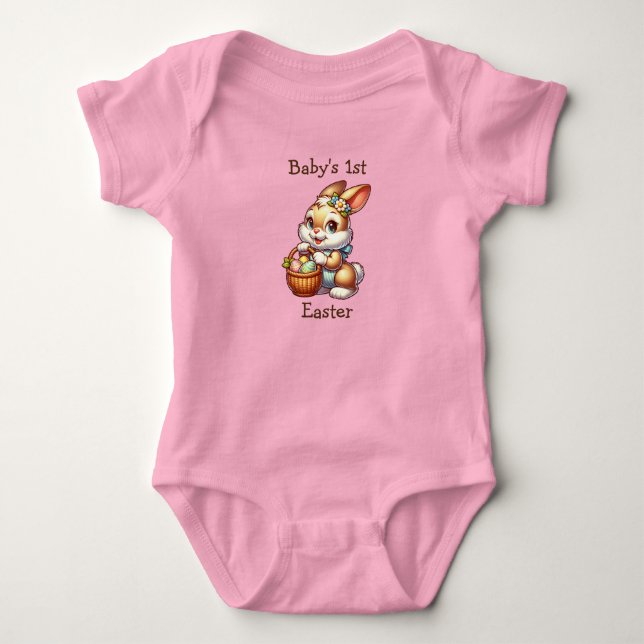 Body Première Pâques de bébé personnalisée (Devant)