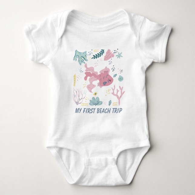 Body première sortie de plage unisex Bodysuit bébé (Devant)