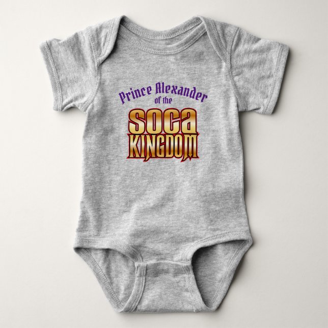 Body Prince du Royaume de Soca avec le nom de l'enfant (Devant)
