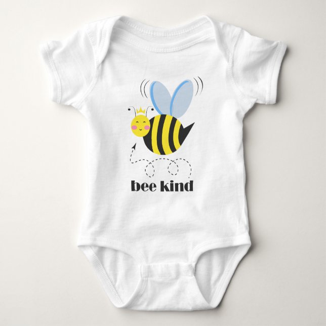Body Princesse abeille heureuse avec couronne et slogan (Devant)