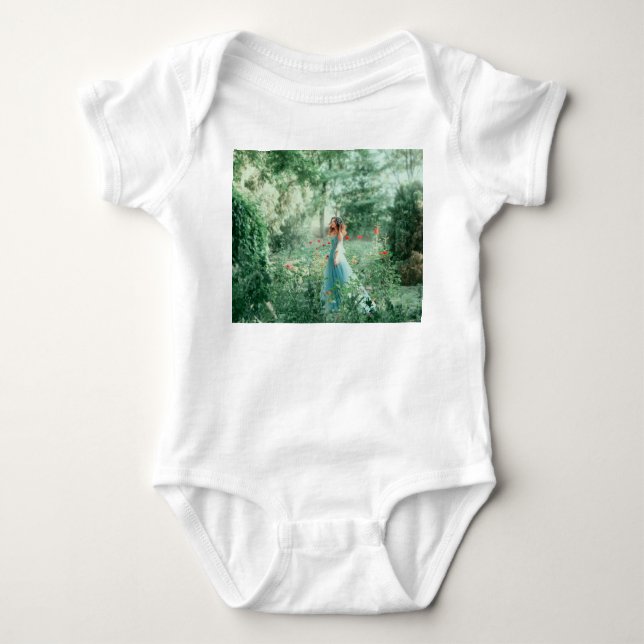 Body Princesse Brune: Forêt de Contes de Fées Aquarelle (Devant)