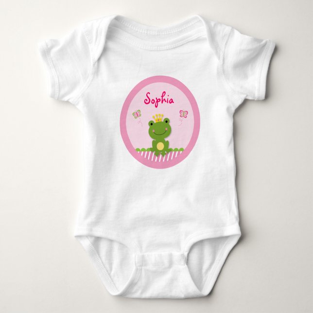 Body Princesse Frog T-shirt personnalisé bébé (Devant)