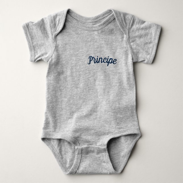Body Principe / Prince Mammaprada Baby Bodysuit Grey (Devant)