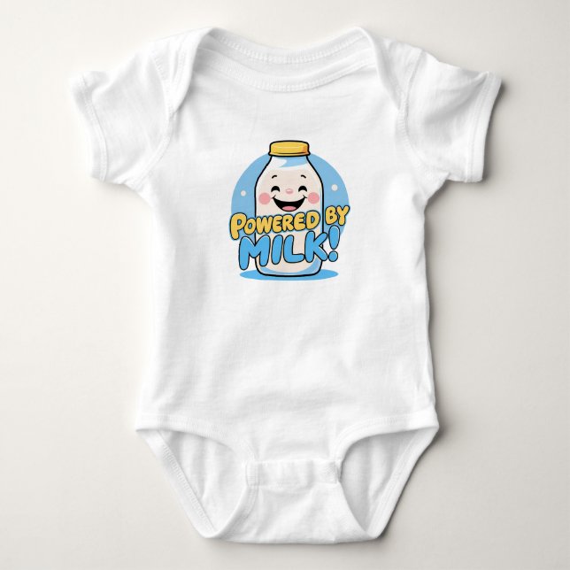 Body Propulsé par le lait - Drôle Citation bébé (Devant)