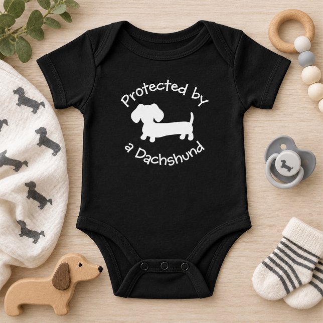 Body Protégé par un Dachshund - Bébé amateur de teckel (Protected by a Dachshund - Baby Wiener Dog Lover Outfit )