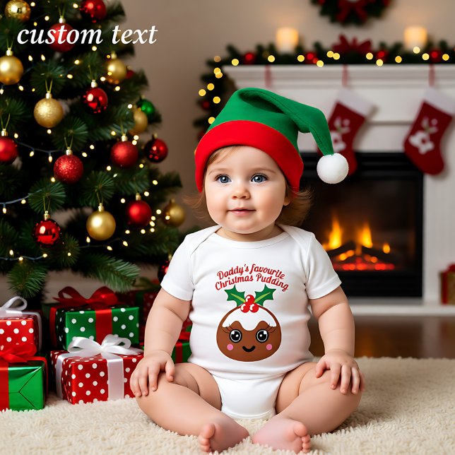 Body Pudding de Noël préféré de papa (Daddy's Favourite Christmas Pudding Baby Bodysuit)