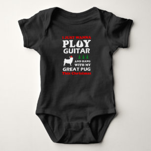 Body pug dog i just wanna play guitar