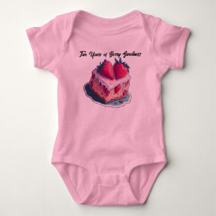 Body Punaises de fraises personnalisées 2 Ans de douceu