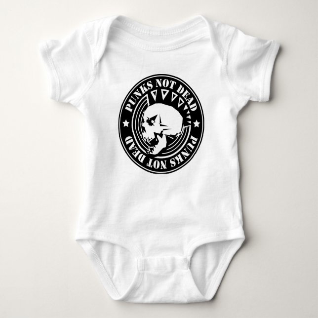 Body Punks not Dead Skull - Baby Jersey Bodysuit 0-24 m (Devant)