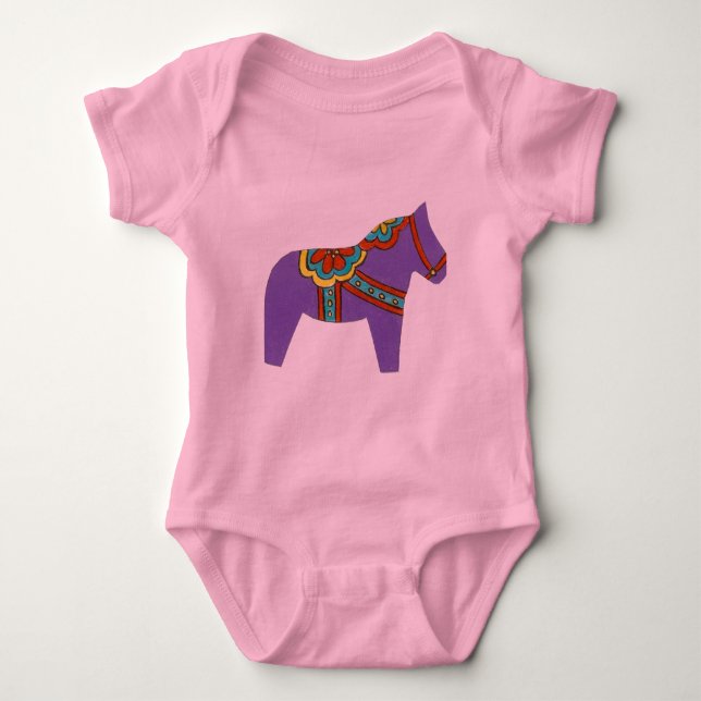 Body Purple Horse Wild Dala Cheval vêtements bébé (Devant)