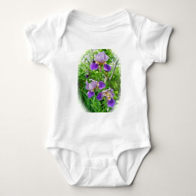 Body Purple Iris Trio Baby Onsie (Devant)