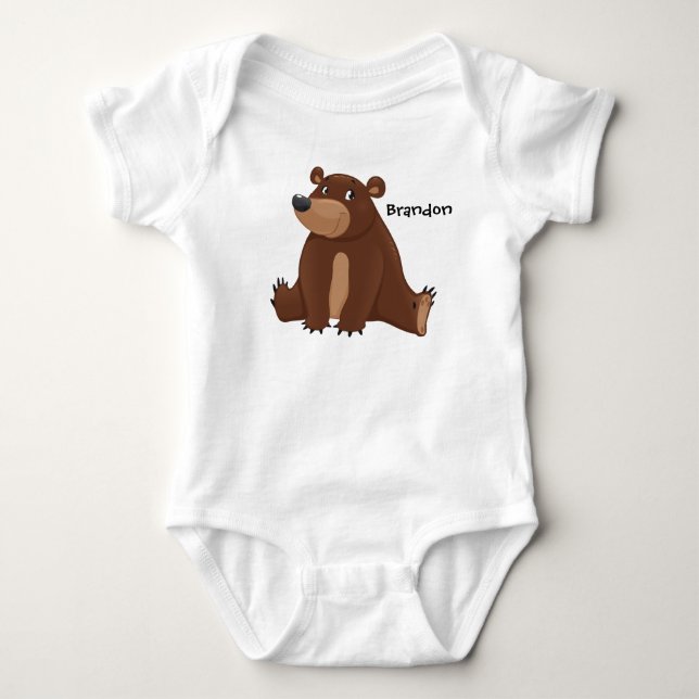 Body Pyjama à manches Jersey Ourson Mignon (Devant)