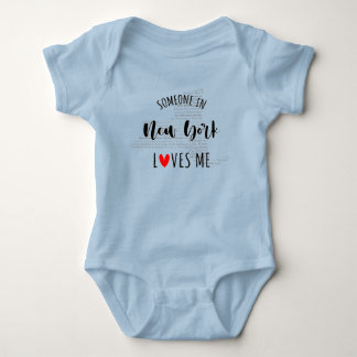Body Quelqu'Un À New York M'Aime Carte Bébé Bodysuit