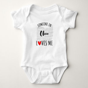 Body Quelqu'Un Dans L'Ohio M'Aime Carte Bébé Bodysuit