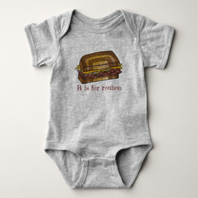 Body R est pour Reuben Sandwich Foody Alphabet Initial (Devant)