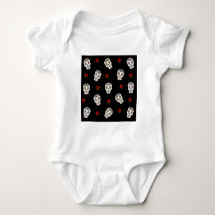 Body RAB Rockabilly Sugar Skulls Roses On Black