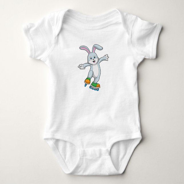 Body Rabbit comme patineur avec patins en ligne (Devant)