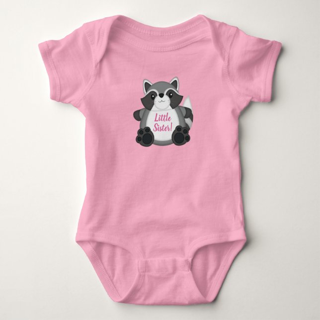Body Raccoon Baby shower rose (Devant)