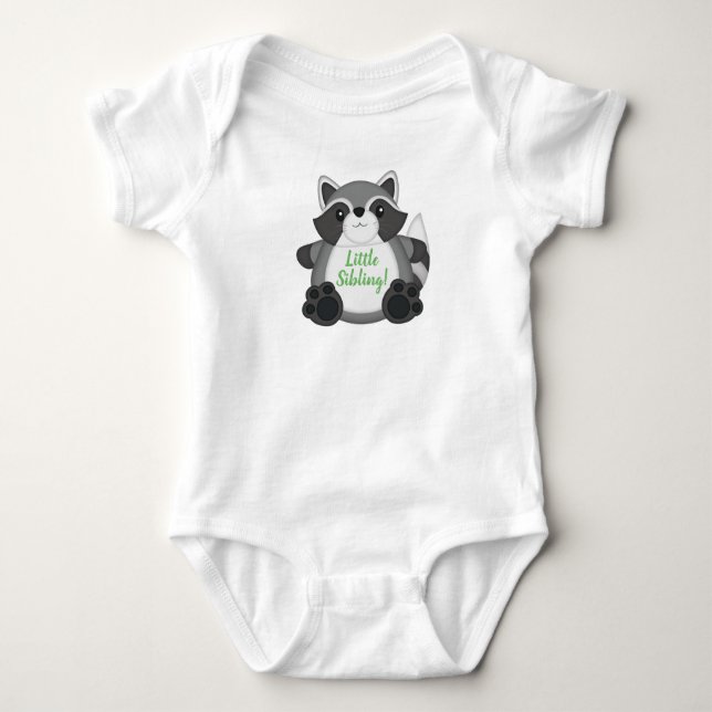 Body Raccoon Baby shower vert (Devant)