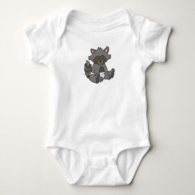 Body Raccoon bébé personnalisable (Devant)