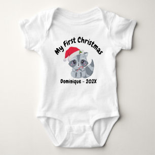Body Raccoon de bébé mignon personnalisé Mon premier No