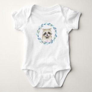 Body Raccoon et couronne florale