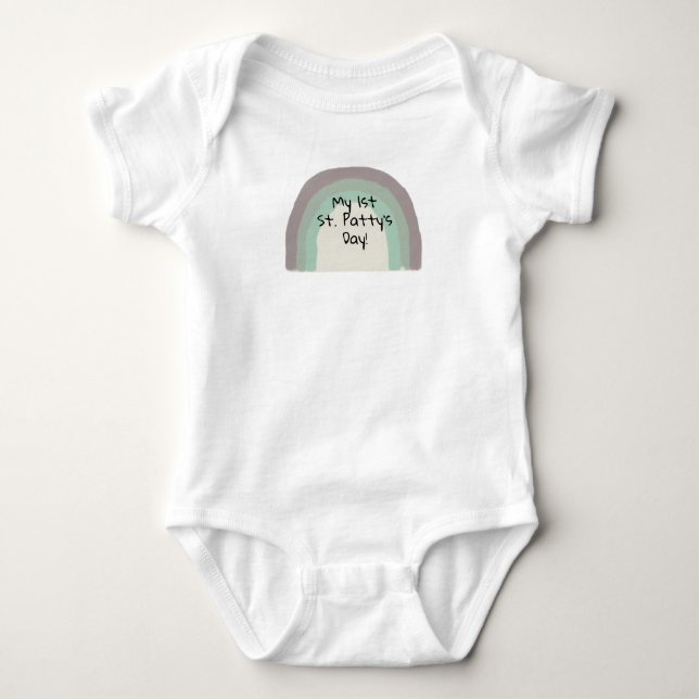 Body Rainbow Green Ombre Peinture Bodysuit bébé (Devant)