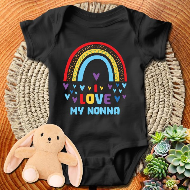 Body Rainbow Hearts J'Aime Ma Nonna (Créateur téléchargé)