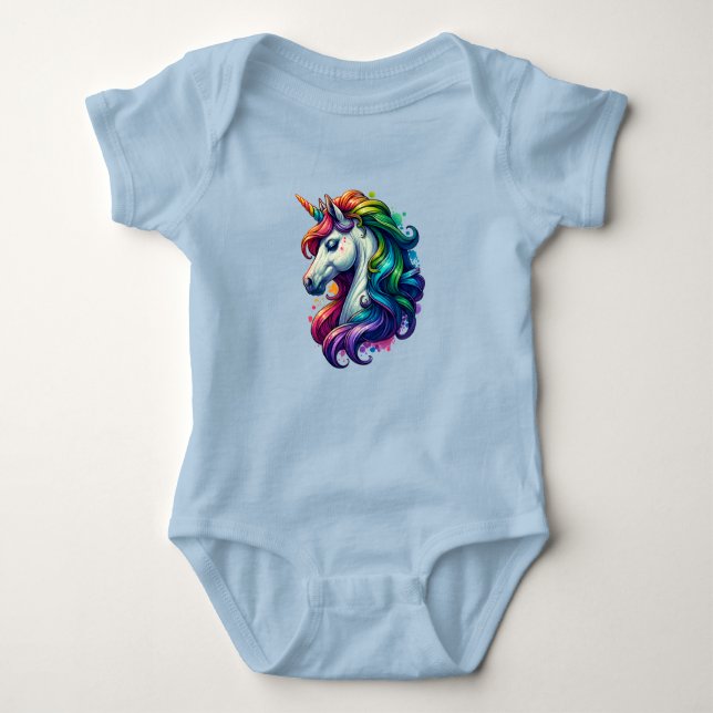 Body Rainbow Unicorn baby suite (Devant)