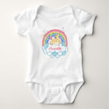 Rainbow Unicorn mignon Filles personnalisées Baby
