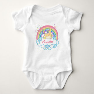 Body Rainbow Unicorn mignon Filles personnalisées Baby