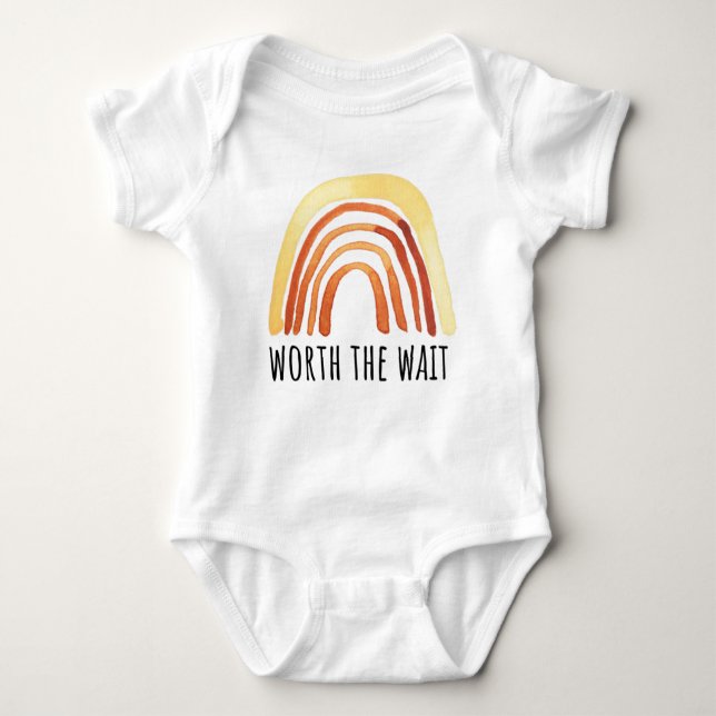 Body Rainbow Worth The Wait Baby Bodysuit (Devant)
