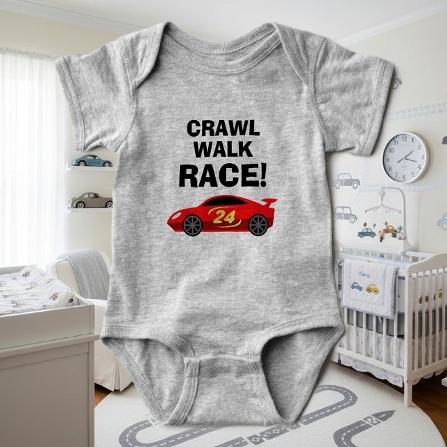 Body Rampe Marche Course drôle de bodysuit pour bébé de (race car bodysuit for baby)
