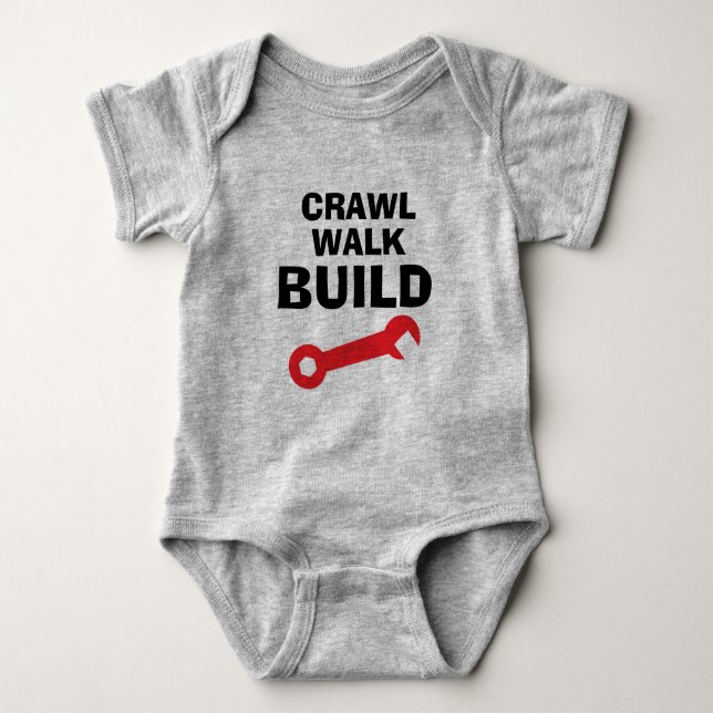 Body Ramper Marcher Construire drôle de bodysuit pour b (Devant)