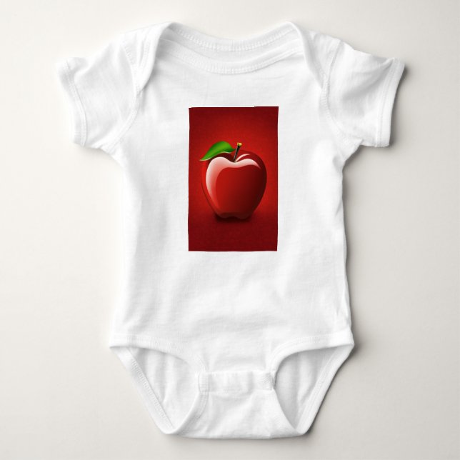 Body Red Apple Logo Baby Jersey Bodysuit (Devant)