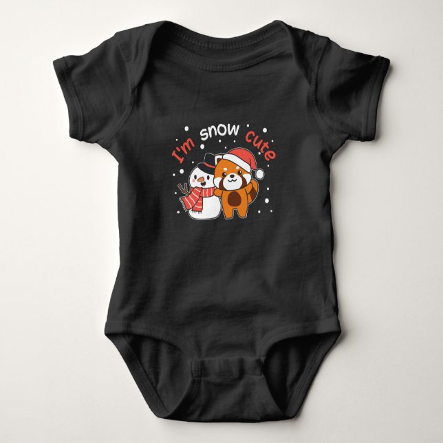 Body Red Panda I'm Snow Cute Snowman (Devant)
