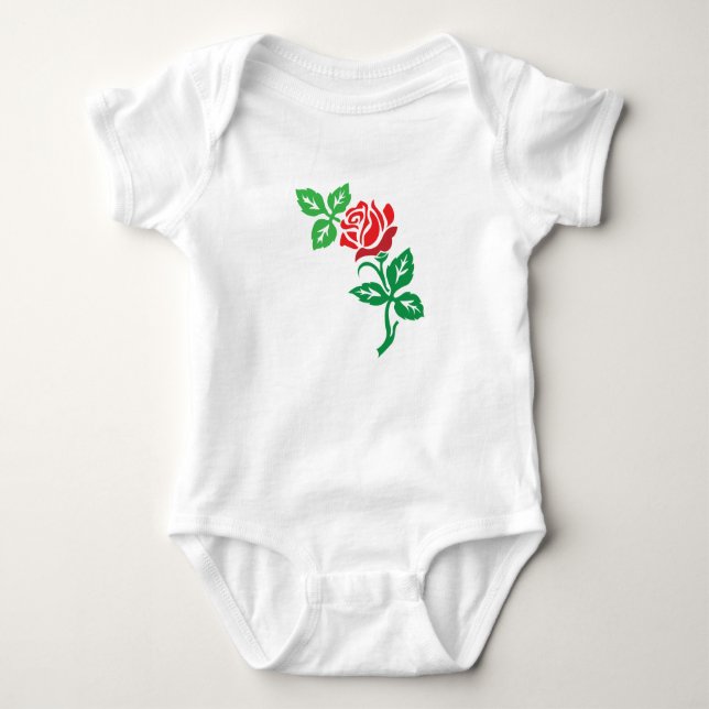 Body Red Rose Flower Design – Classic Floral Beauty (Devant)