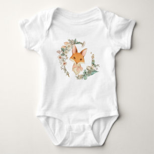 Body Renard de fille Whimsical dans couronne fleurie