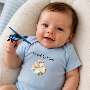 Body Renard Fait Voler un Avion Personnalisé Bébé Garço