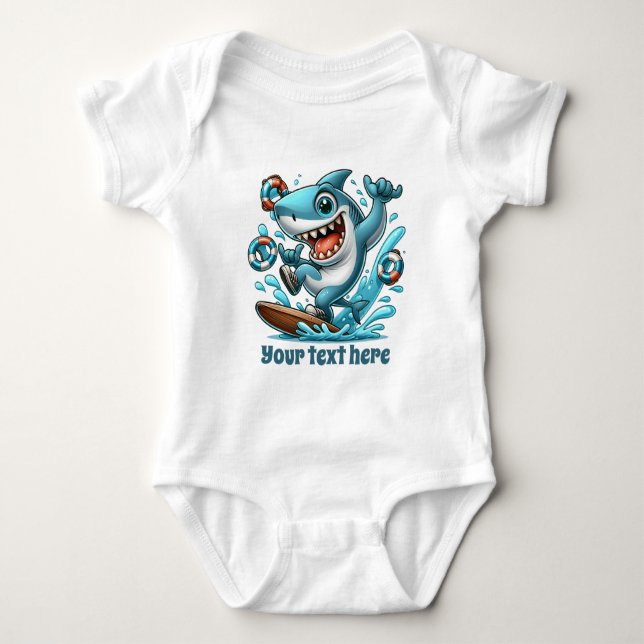 Body Requin cool ajouter du texte unisexe  (Devant)