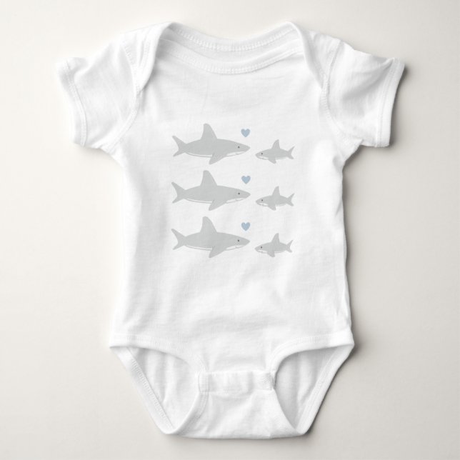 Body Requins mignons | Bodysuit bébé (Devant)