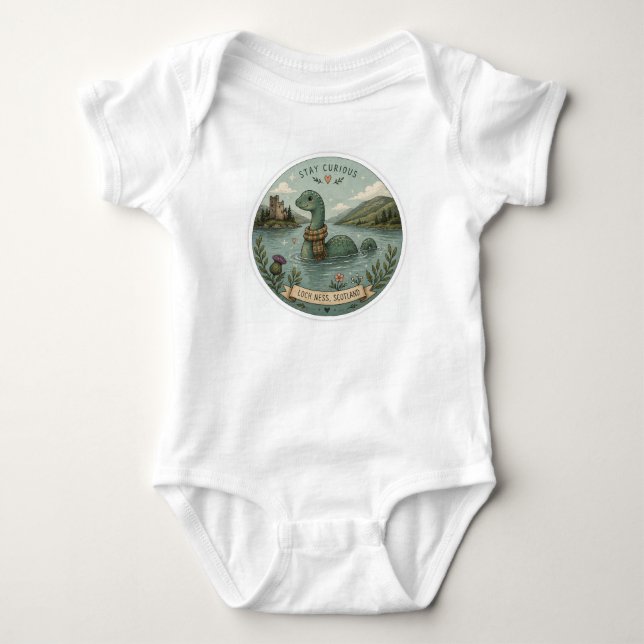 Body Restez Curieux Cozy Cryptide Nessie Monstre du Loc (Devant)