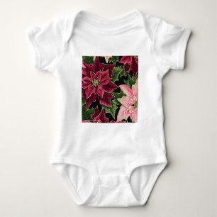 Body Rétro 50s Poinsettia Bordeaux Rose