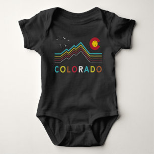 Body Retro Colorado Drapeau Rocky Mountain Souvenir