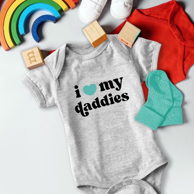 Body Retro I Love My Daddies Baby Gay Dads (Créateur téléchargé)