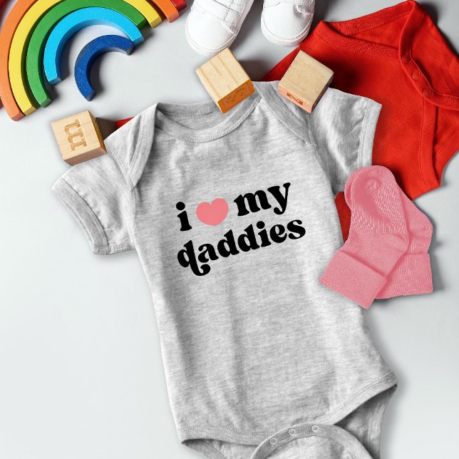 Body Retro I Love My Daddies Baby Gay Dads (Créateur téléchargé)