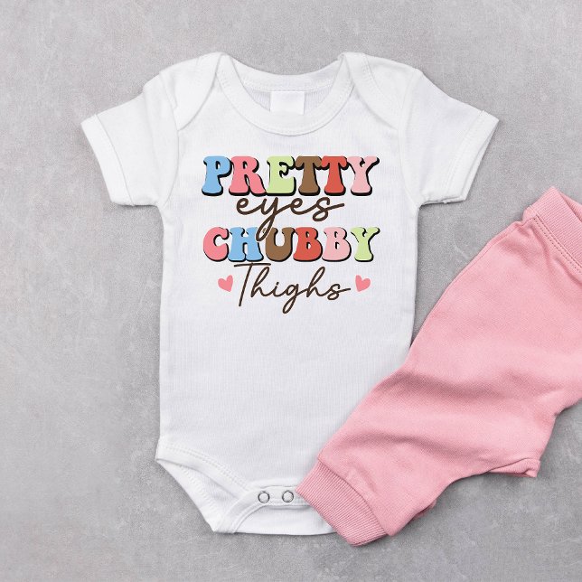 Body Retro Joli Yeux Chubby Thighs Bodysuit bébé (Créateur téléchargé)