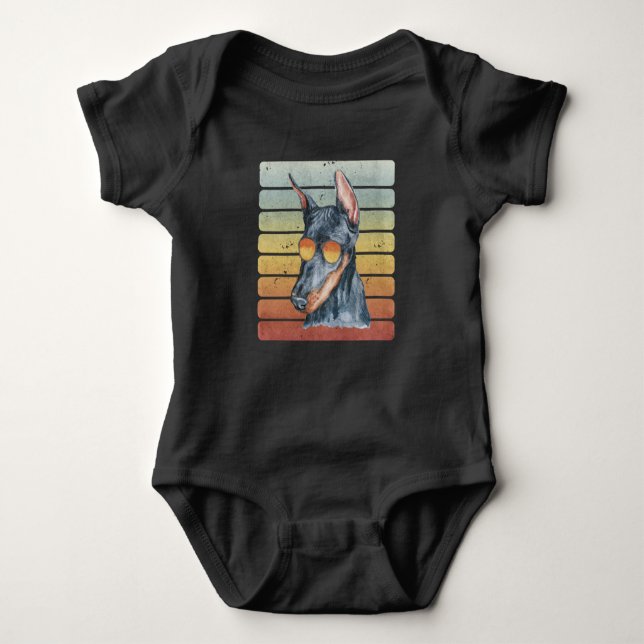 Body Retro Vintage Sunset Doberman Maman Papa (Devant)